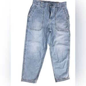 Old Navy High Rise Utility OG Chino Relax fit Pants Denim Size M